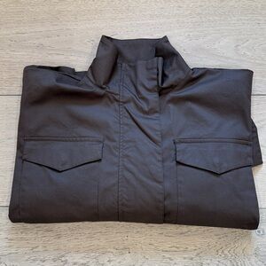 Nike Ultra Oversized Canvas Full Zip Jacket in Mocha Size Small